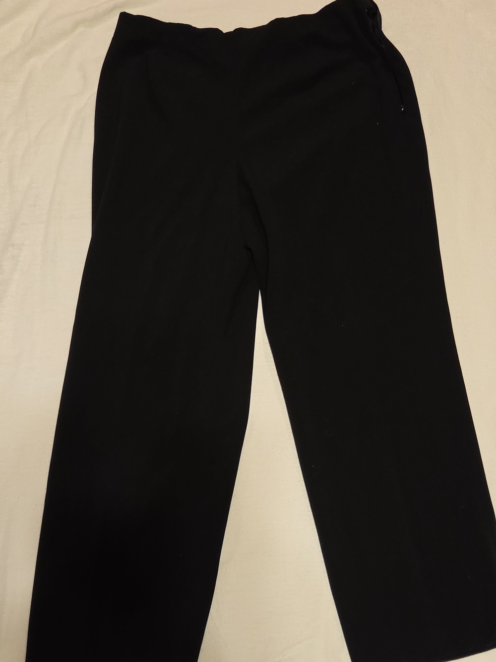 Coldwater Creek Women's Black Solid Dress Pants Regular Side Zipper Size 12